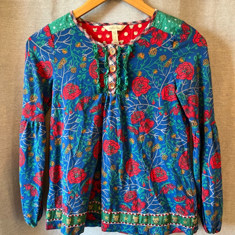 Matilda Jane Floral Blue and Red Tunic Top